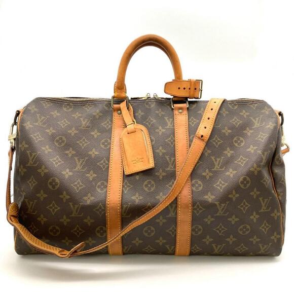 Louis Vuitton Handbags - LOUIS VUITTON Authentic Brown Monogram Canvas Keepall 45 Boston Bag